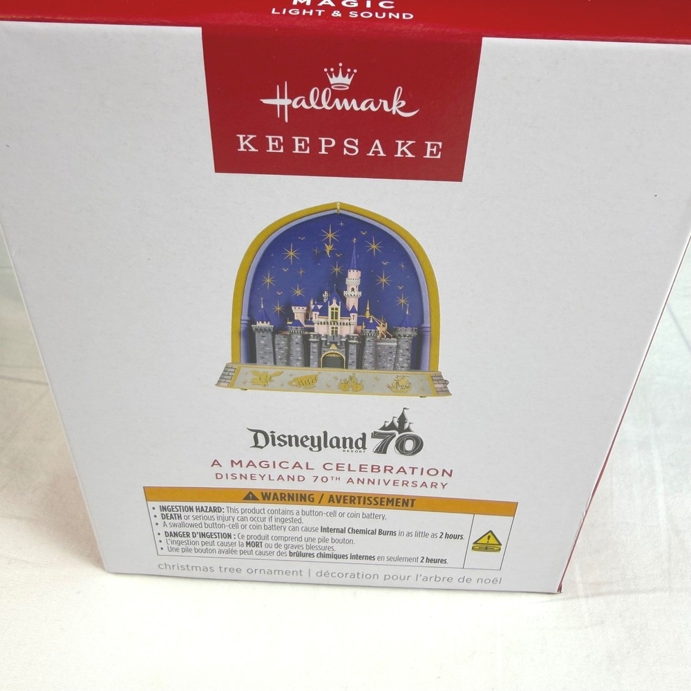 Hallmark Ornament Disneyland 70th Anniversary Castle MAGIC Light Sound 2025 NIB